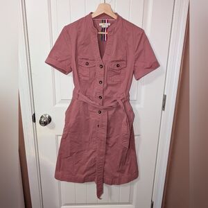 Boden Mauve Utility Shirt Dress